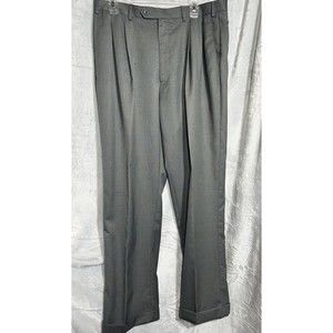 Lauren Ralph Lauren Pants Men 36x32 Gray Pleat Straight Slacks Trousers LRL Polo